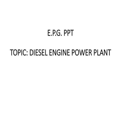 Diesel engine power plant 
