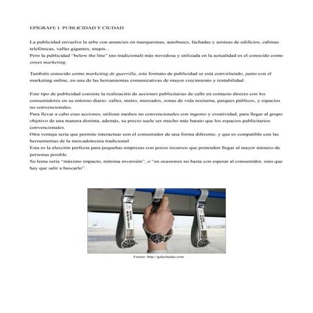 Epígrafe I: Publicidad y Ciudad