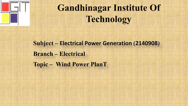 Wind power plant 