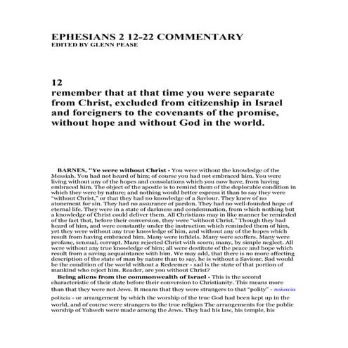 Ephesians 2 12 22 commentary PDF