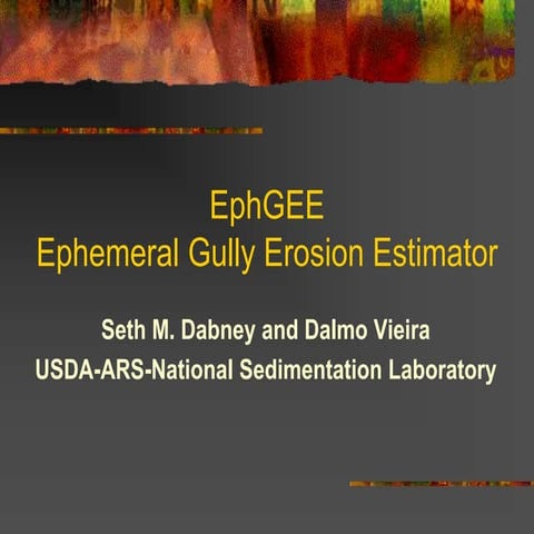 EphGEE: Ephemeral Gully  Erosion Estimator - Dabney