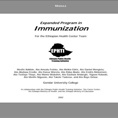 Expended program in Immunization