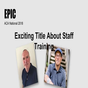 Epic 2018 national co-presented with Scott Arizala