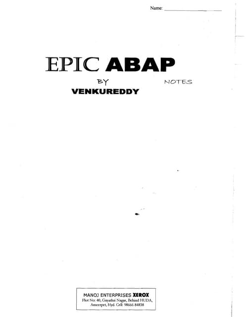 Epic  abap