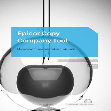 Epicor Copy company tool 