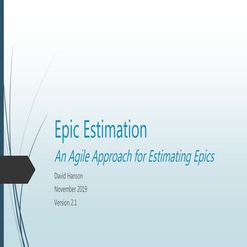Epic Estimation 2019