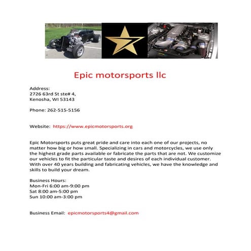 Epic motorsports llc