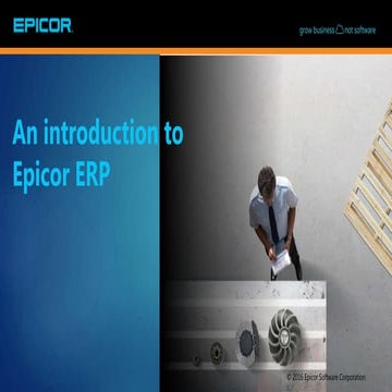 Epicor Enterprise Resource Planning System