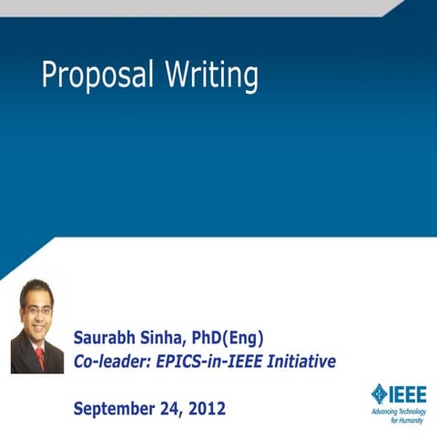 Proposal Writing: EPICS-in-IEEE
