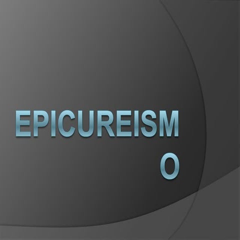 Epicureismo