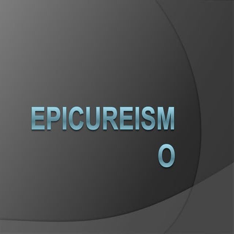 Epicureismo