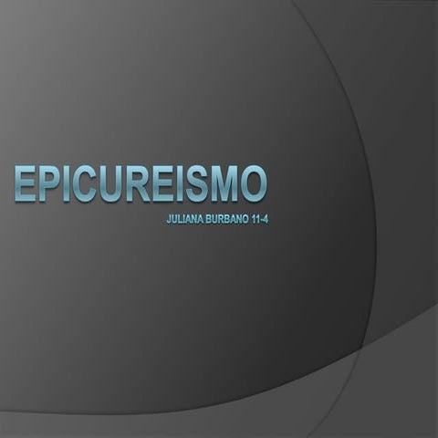 Epicureismo