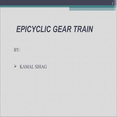 Epicyclic gear train 