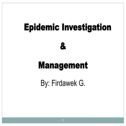 Epidemic Curves and its interpretations of | PPT