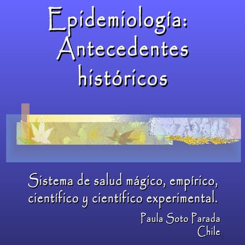 Epidemiología antecedentes históricos