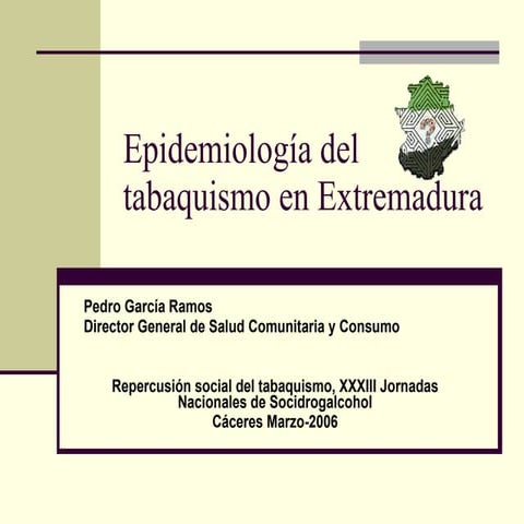 Epidemiología del tabaquismo en extremadura