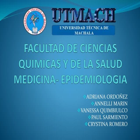 Epidemiologia y los ODM 