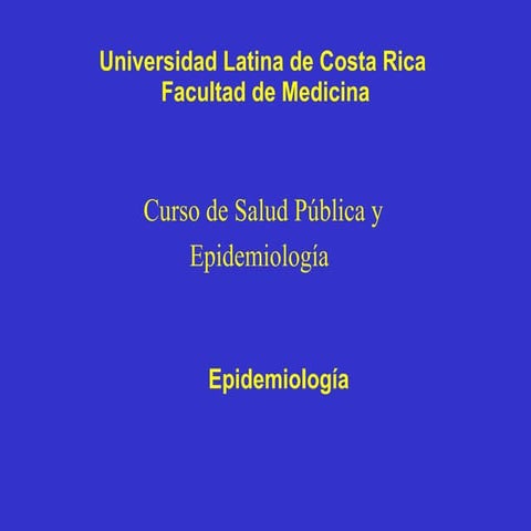 Historia de la epidemiologia