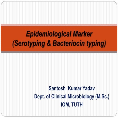 Epidemiological marker (serotyping and bacteriocin typing)