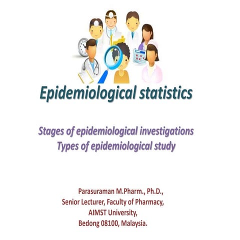 Epidemiological statistics I