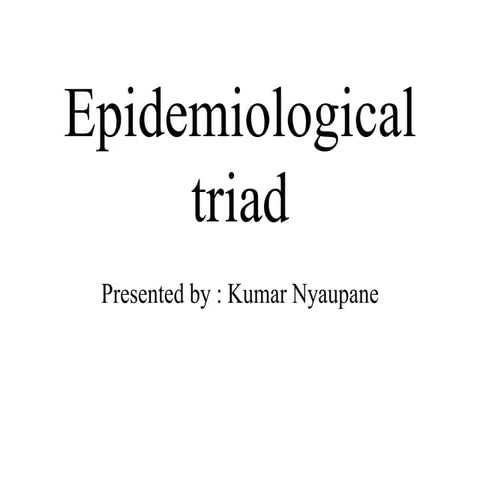 Epidemiological triad