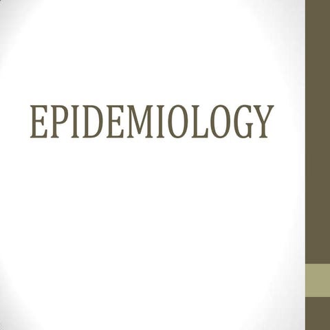 Epidemiology