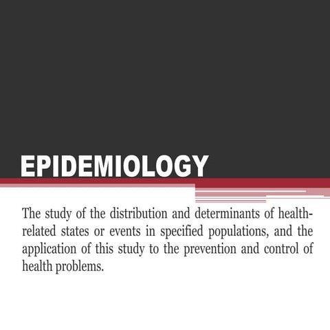 Epidemiology