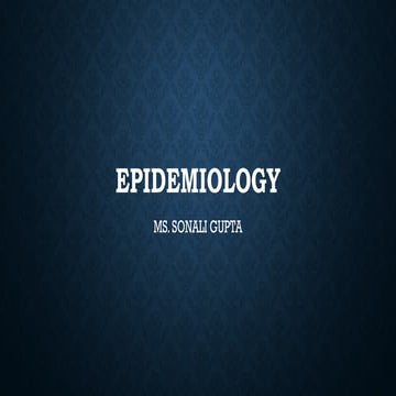 EPIDEMIOLOGY, TRIAD, DYNAMICS OF DISEASE TRANSMISSION