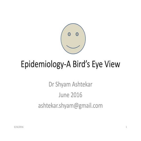 Epidemiology: a bird’s eye view