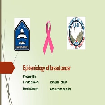 Breast cancer epidemiology 