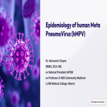 Epidemiology of human Meta PneumoVirus - hMPV