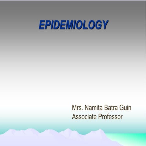 Epidemiology