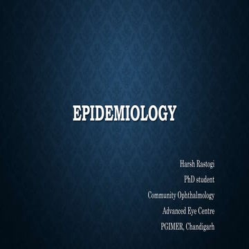 Epidemiology
