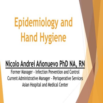 Epidemiology and Hand Hygiene