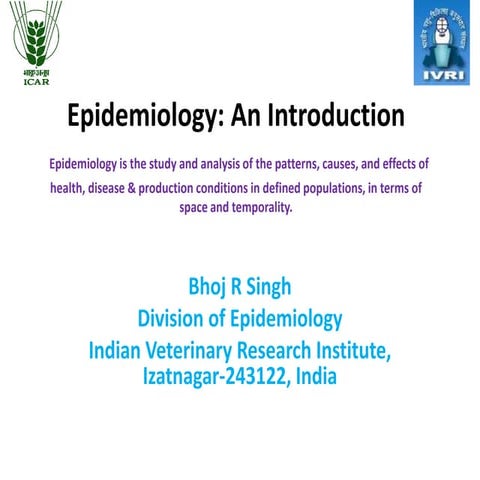 Epidemiology an introduction