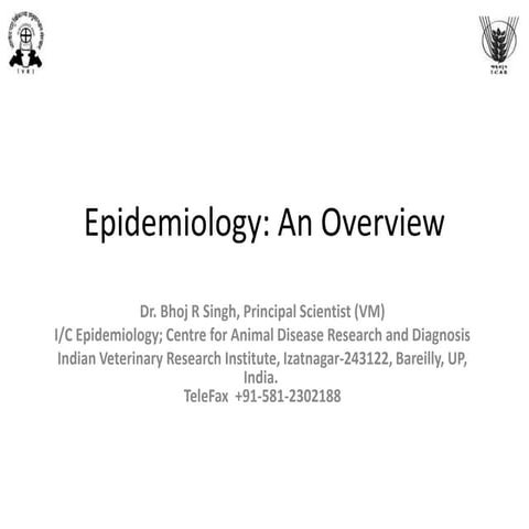 Epidemiology an overview