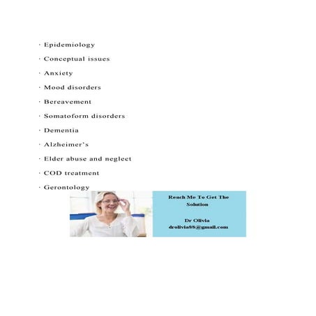 · Epidemiology · Conceptual issues· Anxiety· Mood diso.docx