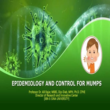 Epidemiology & Control Measures of Mumps.pptx