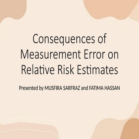 Impact of Measurement Error on Relative Risk Estimates in Nutrition ...
