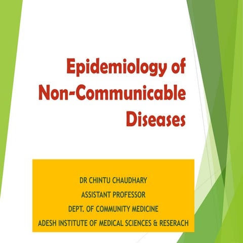 Epidemiology of NCD's