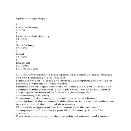 Top of FormBenchmark Assignment Epidemiology Paper 1Unsat.docx