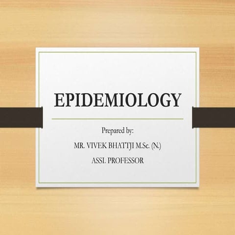 introduction to epidemiology community health nursing