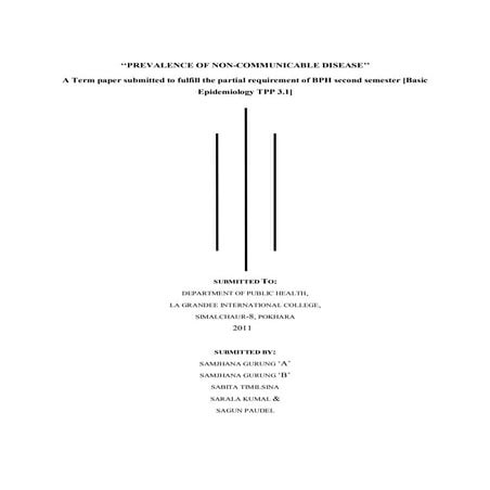 PREVALENCE OF NON-COMMUNICABLE DISEASE