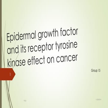 Epidermal growth factor and its receptor tyrosine kinase
