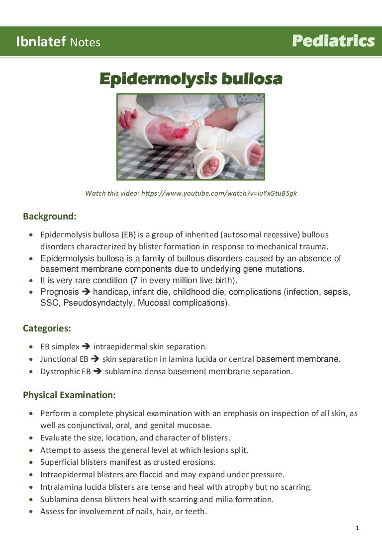 Epidermolysis bullosa