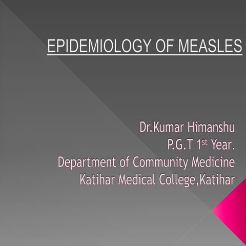Epidemiology of measles