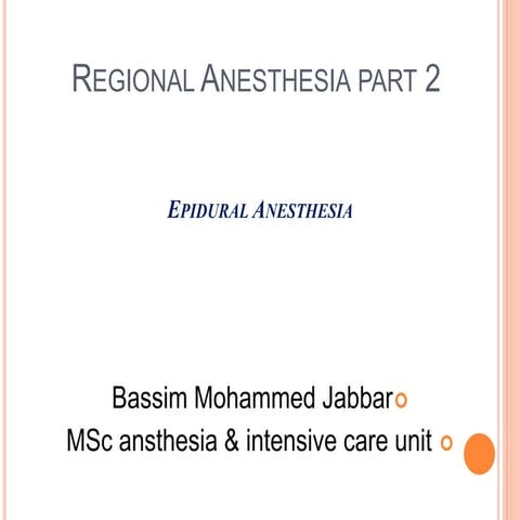 Epidural 22 Pptx