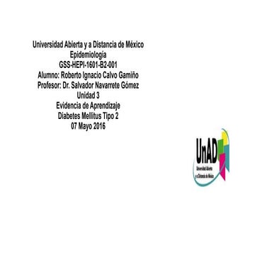 Ensayo Diabetes Mellitus tipo II | DOCX