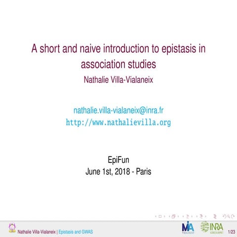 A short and naive introduction to epistasis in association studies