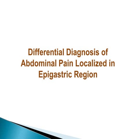 Epigastric pain differential diagnosis